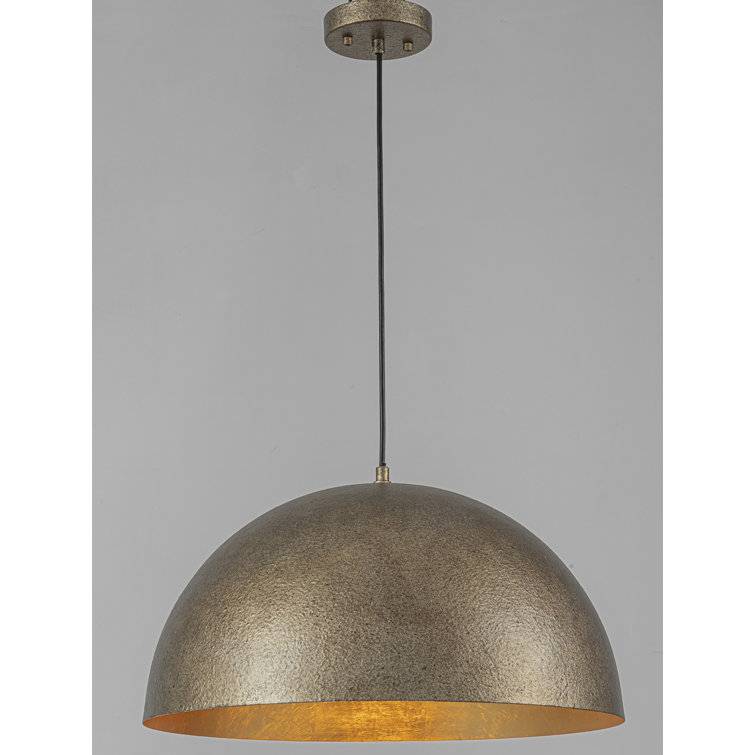 Latitude Run® 1 Light Dimmable Dome Kitchen Island Pendant Light
